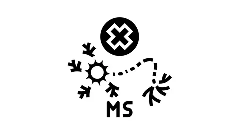 Multiple sclerosis disease glyph icon animation Stock Footage 326149084