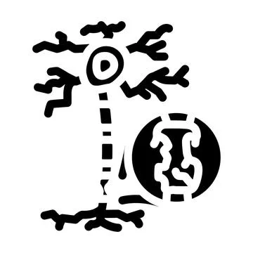 Multiple sclerosis disease glyph icon vector illustration Stock Illustration