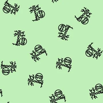 Multiple sclerosis disease line vector seamless pattern Stock Illustration