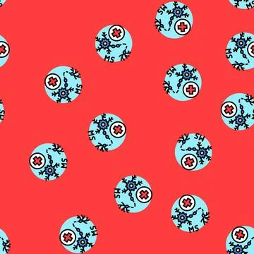 Multiple sclerosis disease vector seamless pattern 库存插图