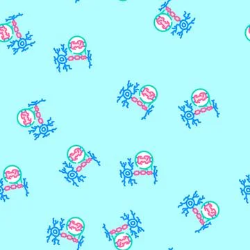 Multiple sclerosis disease vector seamless pattern Stock Illustration