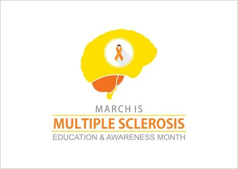 Multiple sclerosis education and awareness month Stock Illustration