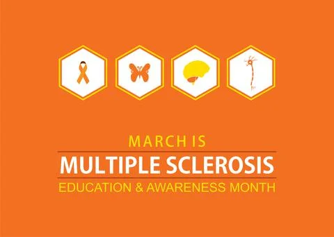 Multiple sclerosis education and awareness month Stock Illustration