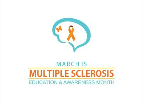 Multiple sclerosis education and awareness month Stock Illustration