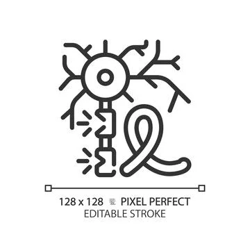 Multiple sclerosis linear icon Stock Illustration