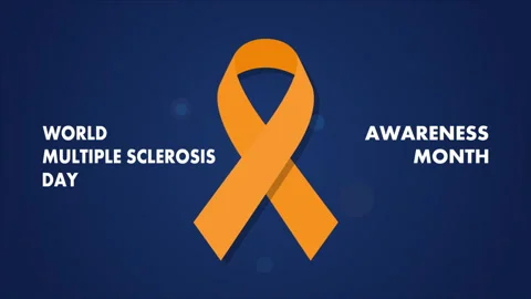 Multiple sclerosis ribbon world day Awareness Month Stock Footage 335161718