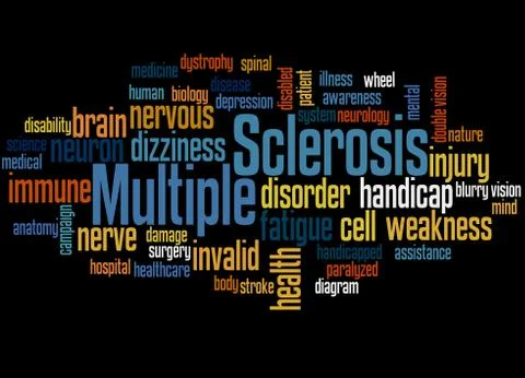 Multiple Sclerosis word cloud concept 3 Stock Photos