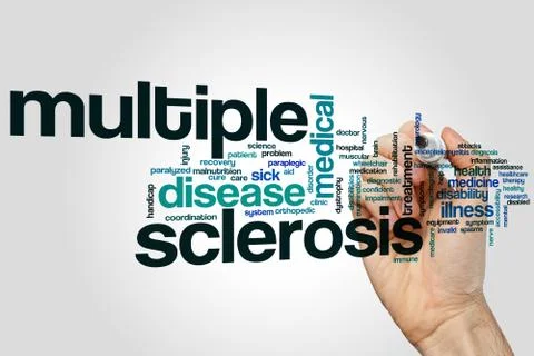 Multiple sclerosis word cloud Stock Illustration