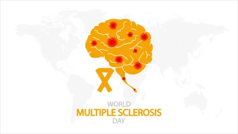 Multiple Sclerosis World Day Brain Stock Footage 307878749
