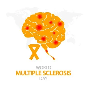 Multiple Sclerosis World Day Brain Stock Illustration