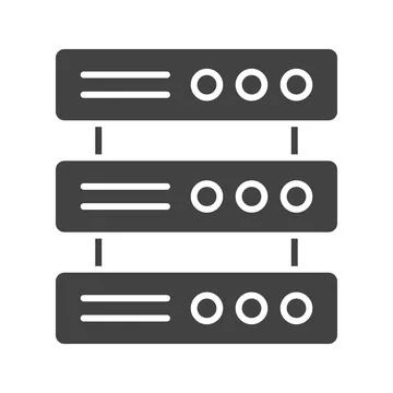 Multiple Servers icon vector image. Stock Illustration