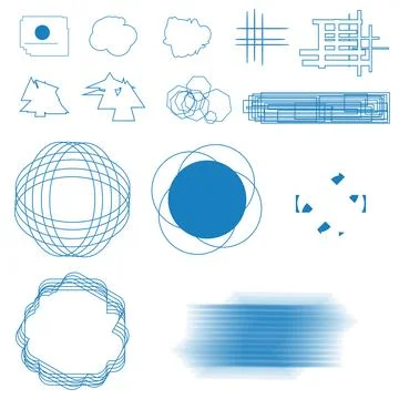 Multiple set of info graphic elements Stock Illustration