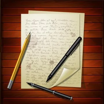Multiple sheets of white paper Stock Illustration