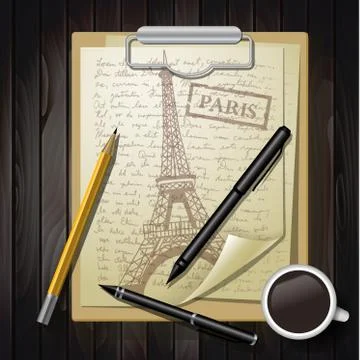 Multiple sheets of white paper Stock Illustration