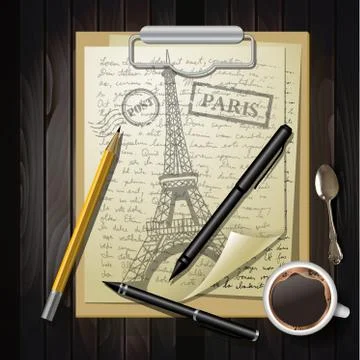 Multiple sheets of white paper Illustrazione stock