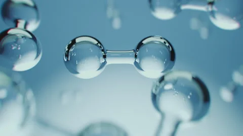 Multiple shiny hydrogen or oxygen gas particles floating slowly in the air Vídeos de archivo 220603133