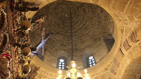 Multiple Shots inside Old Orthodox Church in Nicosia Stock Footage 92017796