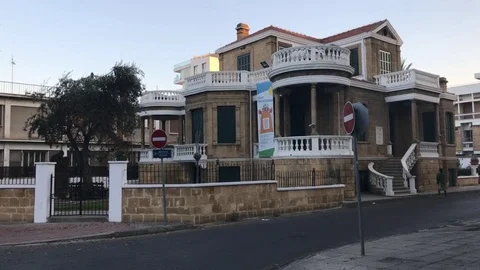 Multiple Shots of Old Architecture Building in Nicosia Stock-Footage 91577904