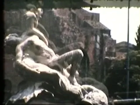 Multiple shots of Roman Statues 1 (Vintage 1950's) Stock Footage 58254462