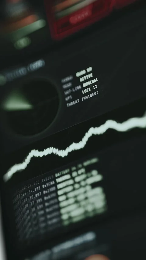 Multiple Silo Controls Technology Screen View Stock Footage 336369898