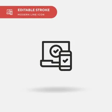 Multiple Simple vector icon. Illustration symbol design template for web mobi Stock Illustration