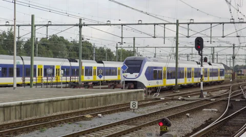 Multiple SLT slow trains waiting for the next shift Vidéo 39651251