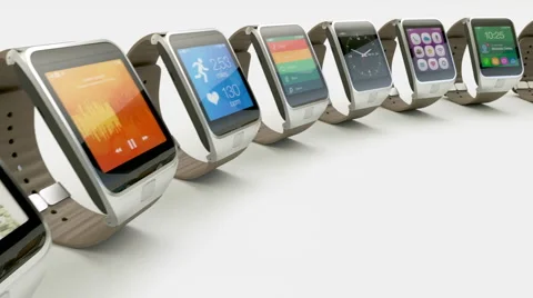 Multiple smart watches Video stock 40384725