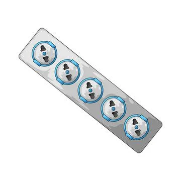 Multiple socket illustration Stock Illustration