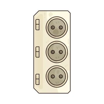 Multiple socket illustration Ilustração Stock