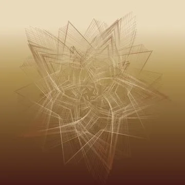 Multiple star contour shapes on a gradient background. Abstract vector patter Stock Illustration