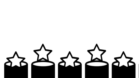 Multiple Star Podiums Icon Stock Footage 343508971