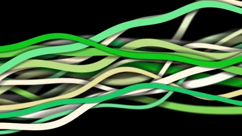 Multiple Strain Spaghetti Noodle Wiggly Animation III Stock Footage 247762023
