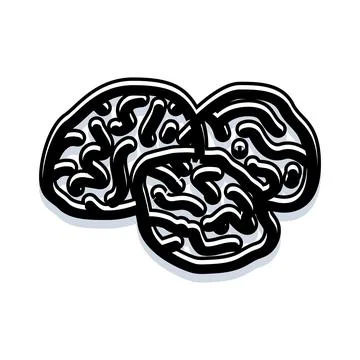 Multiple stylized brains creating a strong collective intelligence concept 스톡 일러스트