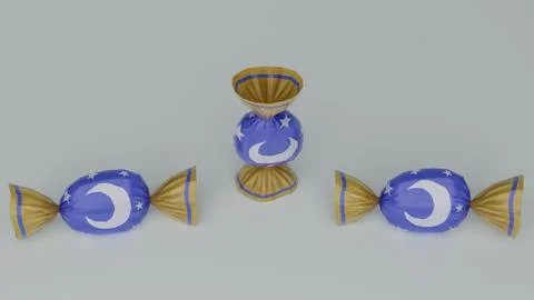 Multiple sweet candy with white background Stock Illustration