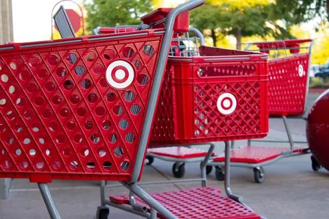 Multiple Target shopping carts Stock Photos