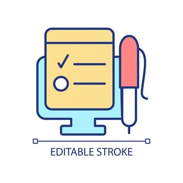 Multiple tasks scheduling RGB color icon イラスト素材
