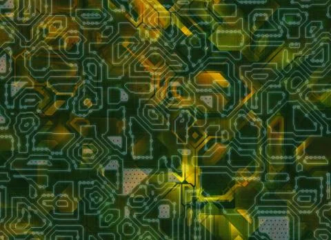 Multiple tech futuristic abstract backgrounds Illustrazione stock