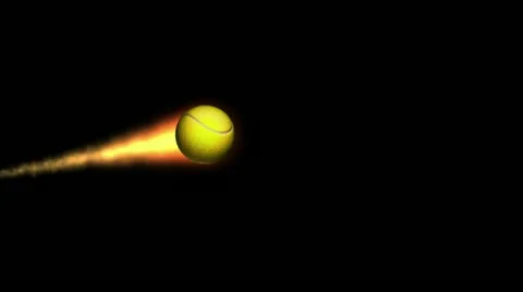 Multiple Tennisball animations fire Video stock 12268712