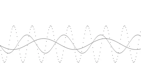 Multiple Three Overlapping Complementary Sinusoidal Wave Mask Stock Footage 118987011