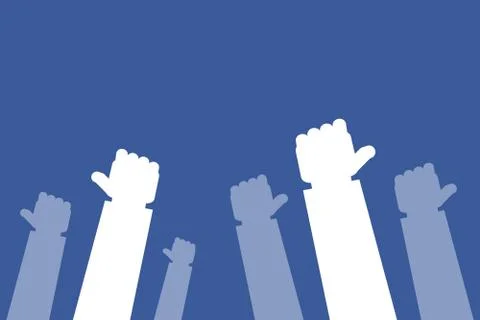 Multiple thumb up Stock Illustration