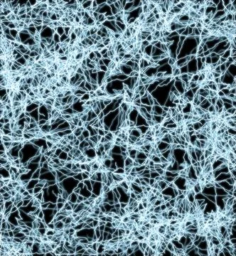 Multiple thunderbolts. Texture of lightning discharges on a black background Stock Photos