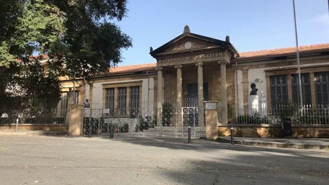 Multiple Timelapse Shots of Pancyprian Gymnasium. Nicosia, Cyprus Stock Footage 101795257