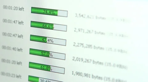 Multiple transfers going on computer Stock Footage 29904240