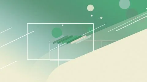 Multiple translucent UI frames with dots and streaks are layered over a gre.. Stock Illustration