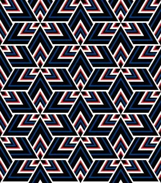 Multiple Triangles (black, white, blue, red) Stock Illustration