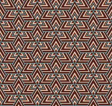 Multiple Triangles (Cream, Orange, Brown, Blue) Stock Illustration