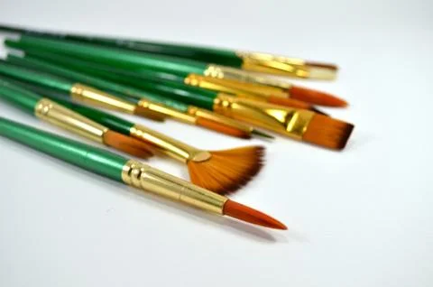 Multiple type of paintbrush Stock Photos