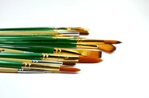 Multiple type of paintbrush Stock Photos