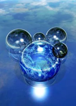 Multiple universes, conceptual artwork Stock Illustration