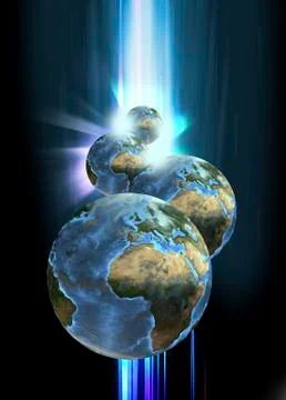 Multiple universes; conceptual artwork Stock Illustration